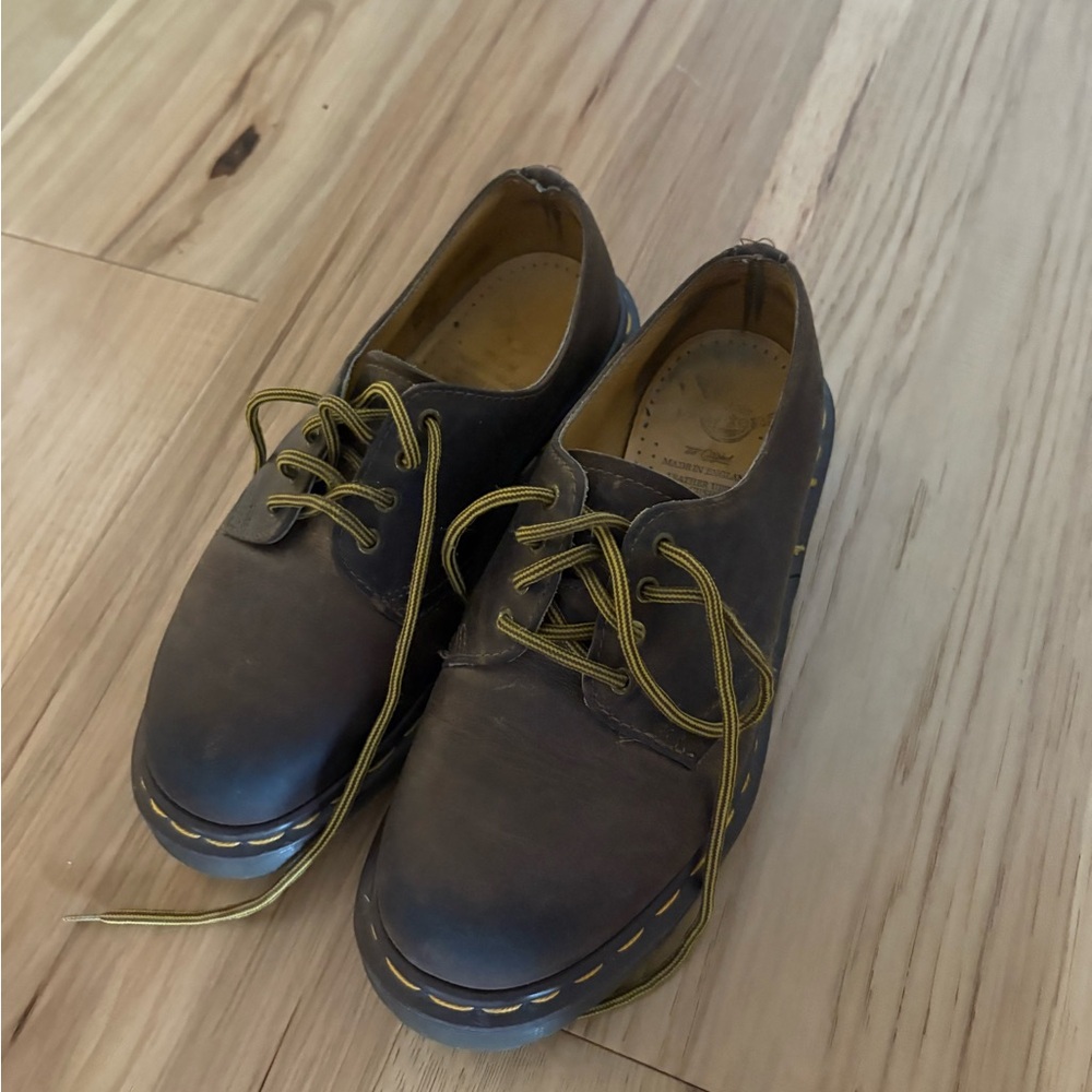 Vintage Dr. Martens Dark Brown Leather Oxfords